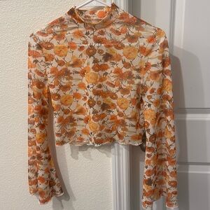 Women’s sheer floral top